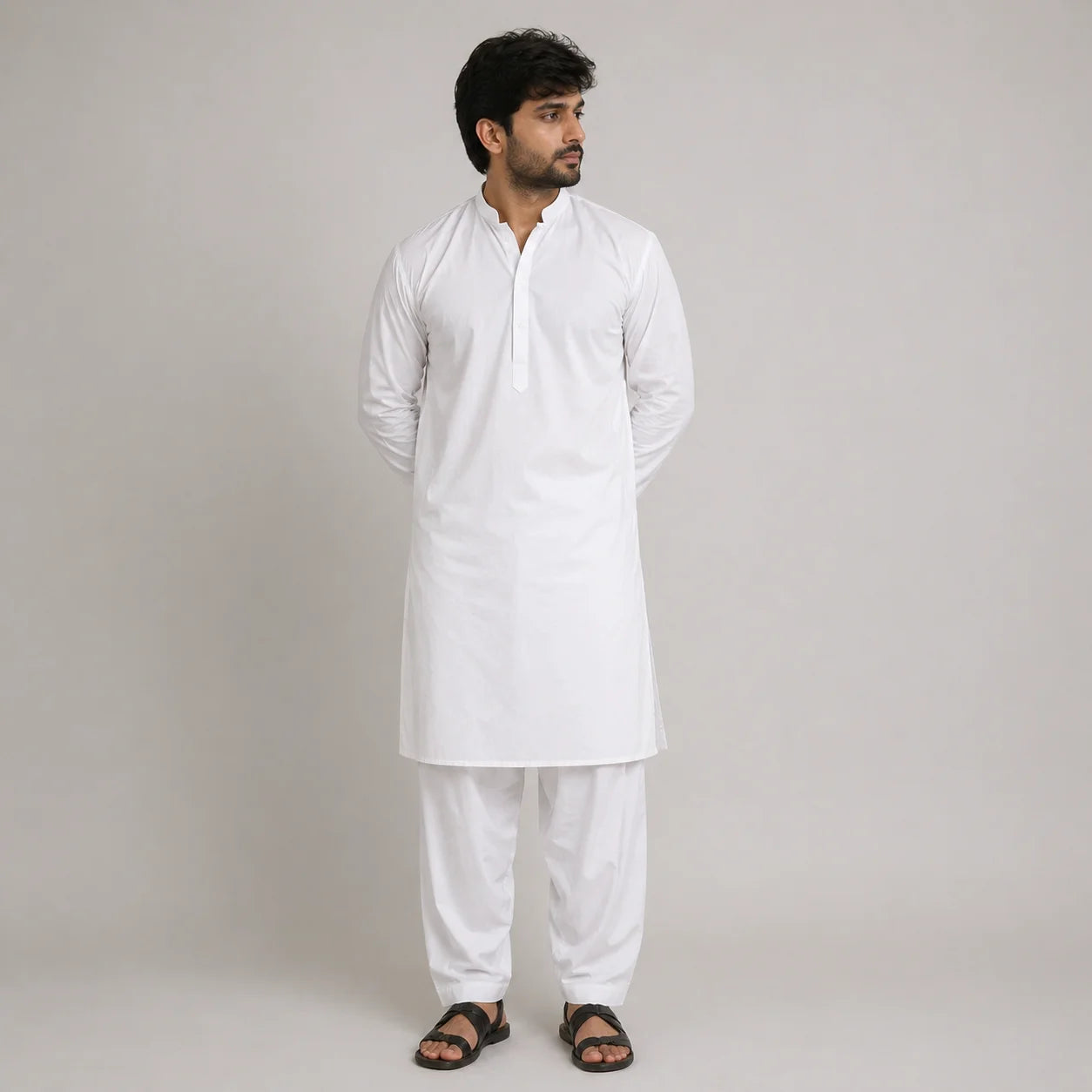 Premium White Cotton Fabric – 4.5 Meter | 100% Pure Cotton