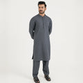 Premium Bright Grey Traditional Outfit – 4 Meters, Unstitched, Wash & Wear