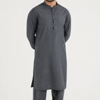 Premium Bright Grey Traditional Outfit – 4 Meters, Unstitched, Wash & Wear